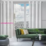 Iva mintás dekor függöny Fehér 140x270 cm