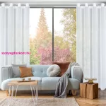 Arleta függöny finom fényű sifon szövetből Fehér 135x270 cm