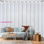 Arleta függöny finom fényű sifon szövetből Fehér 350x270 cm