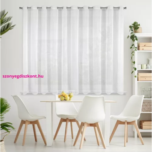 Lucy fényáteresztő függöny voile anyagból Fehér 400x150 cm