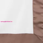 Reina25 pamut-szatén ágyneműhuzat kontrasztos szegéllyel Fehér/kávé 220x200 cm - 70x80 cm 2db