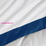Reina25 pamut-szatén ágyneműhuzat kontrasztos szegéllyel Fehér/gránátkék 220x200 cm - 70x80 cm 2db
