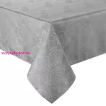 Isla banánlevél mintás jacquard asztalterítő Ezüst 140x300 cm