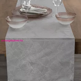   Isla banánlevél mintás jacquard asztali futó Ezüst 40x140 cm