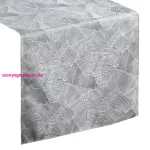 Isla banánlevél mintás jacquard asztali futó Ezüst 40x140 cm