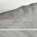 Eva09c Eva Minge mako-szatén ágyneműhuzat hímzett logóval Szürke 160x200 cm - 70x80 cm 2db