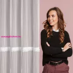 Eliana díszes fényáteresztő függöny Fehér 140x260 cm