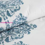 Reina29 pamut-szatén ágyneműhuzat Fehér/sötétkék 220x200 cm - 70x80 cm 2db