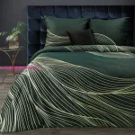 Premium3 pamut-szatén ágyneműhuzat Sötétzöld 160x200 cm - 70x80 cm 2db