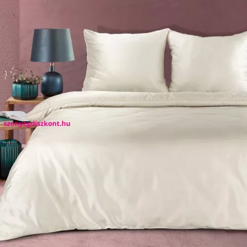 Diva20b pamut-szatén ágyneműhuzat Krémszín 220x200 cm - 70x80 cm 2db