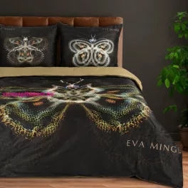   Eva11 Eva Minge mako-szatén ágyneműhuzat Fekete 160x200 cm - 70x80 cm 2db