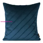 Nala3 bársony párnahuzat varrott mintával Gránátkék 45x45 cm
