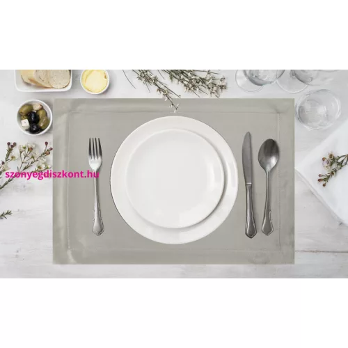 Melinda bársony 4db-os tányér alátét szett Ezüst 30x40 cm