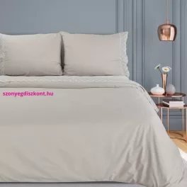   Reina27 pamut ágyneműhuzat elegáns csipkével Bézs 220x200 cm - 70x80 cm 2db