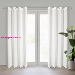 Rossi függöny csíkos sifon szövetből Fehér 135x250 cm