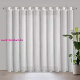   Ariadna apró kövekkel félig díszített függöny sifon szövetből Fehér 350x250 cm
