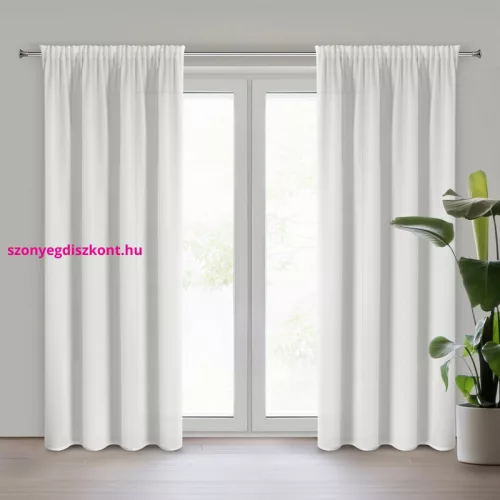 Rossi függöny csíkos sifon szövetből Fehér 135x270 cm