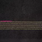Lilla pamut törölköző keskeny fényes csíkokkal Fekete 70x140 cm