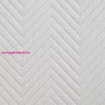 Len3 vászon szerkezetű préselt mintás ágytakaró Fehér 220x240 cm