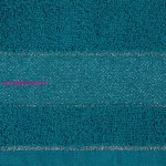Nessy pamut törölköző vastag fényes csíkkal Sötét türkiz 70x140 cm