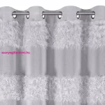 Margaret dekor függöny mohair díszítéssel Ezüst 140x250 cm
