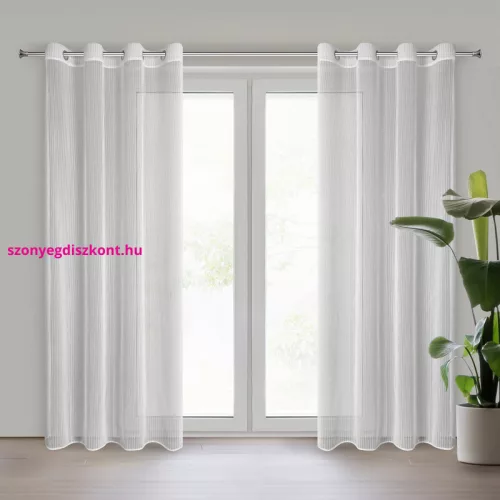 Adri hálós szerkezetű fényáteresztő függöny Fehér 140x250 cm