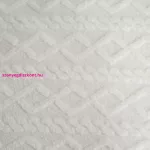 Fonott mintás puha plüss takaró Fehér 150x200 cm