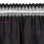 Aura fodros fényáteresztő függöny Fekete 140x270 cm