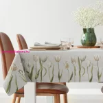 Gobelin asztalterítő nyári virágok motívumával Natúr 140x180 cm +/-5%