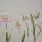 Gobelin asztalterítő nyári virágok motívumával Natúr 140x180 cm +/-5%