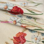 Pipacsos gobelin asztali futó Natúr 40x100 cm +/-5%