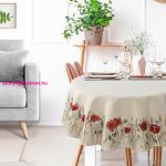 Pipacsos gobelin asztali futó Natúr 40x100 cm +/-5%