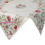Egzotikus virágmintás gobelin asztalterítő zsenília fonalból Natúr 100x100 cm +/-5%