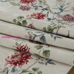 Egzotikus virágmintás gobelin asztalterítő zsenília fonalból Natúr 140x180 cm +/-5%