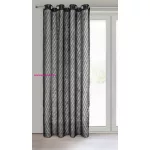 Laurel modern fekete függöny mohair díszítéssel Fekete 140x250 cm