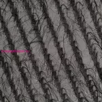 Laurel modern fekete függöny mohair díszítéssel Fekete 140x250 cm