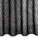 Laurel modern fekete függöny mohair díszítéssel Fekete 140x250 cm
