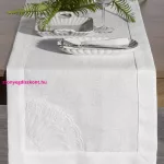 Brenda terítő elegáns díszítéssel Fehér 40x140 cm