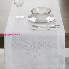 Bari terítő elegáns díszítéssel Fehér 40x140 cm