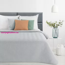   Len3 vászon szerkezetű préselt mintás ágytakaró Ezüst 170 x 210 cm