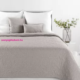   Len4 szürke ágytakaró vászon szerkezetű préselt mintás 170 x 210 cm