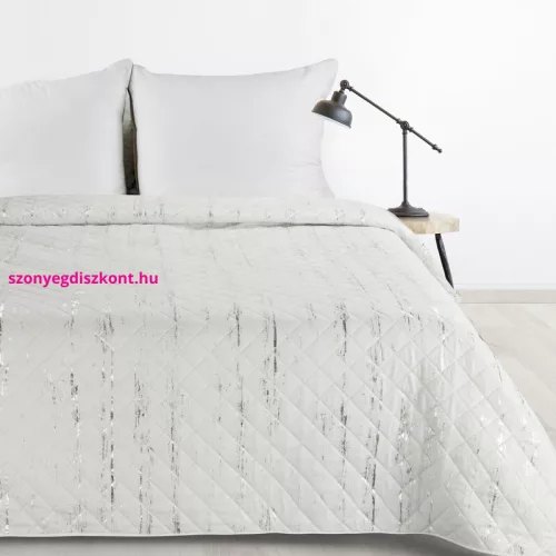 Blink1 mikroszálas ágytakaró ezüst fényű mintával Fehér 200x220 cm