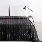 Blink1 mikroszálas ágytakaró ezüst fényű mintával Fekete 170x210 cm