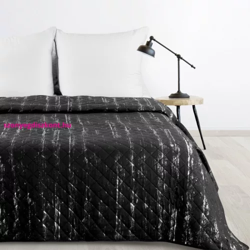 Blink1 mikroszálas ágytakaró ezüst fényű mintával Fekete 200x220 cm
