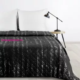   Blink1 mikroszálas ágytakaró ezüst fényű mintával Fekete 220x240 cm