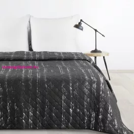   Blink1 mikroszálas ágytakaró ezüst fényű mintával Grafit 170x210 cm