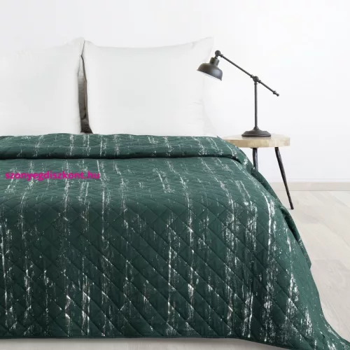 Blink1 mikroszálas ágytakaró ezüst fényű mintával Sötétzöld 170x210 cm