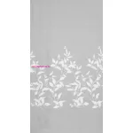 Estella díszes fényáteresztő függöny Fehér 140x250 cm