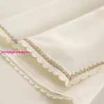 Lace csipkés peremű elegáns asztalterítő Krémszín 85x85 cm
