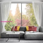 Larisa dekor függöny szett Fehér 140x270 cm 2db
